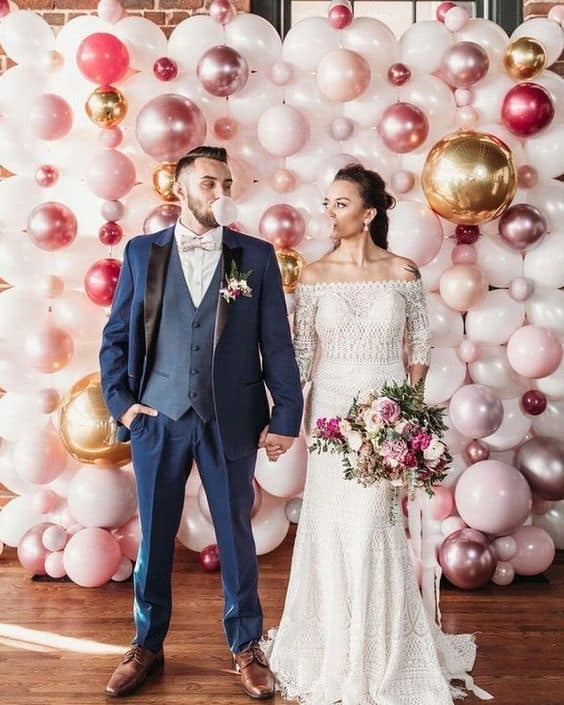 +de 100 inspirações de decoração de casamento com balões